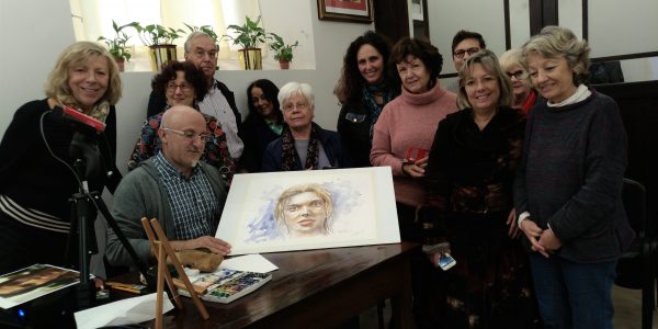 La lezione del 18/11/17 del Maestro ritrattista Valerio Libralato  che ha donato all’Associazione l’opera realizzata